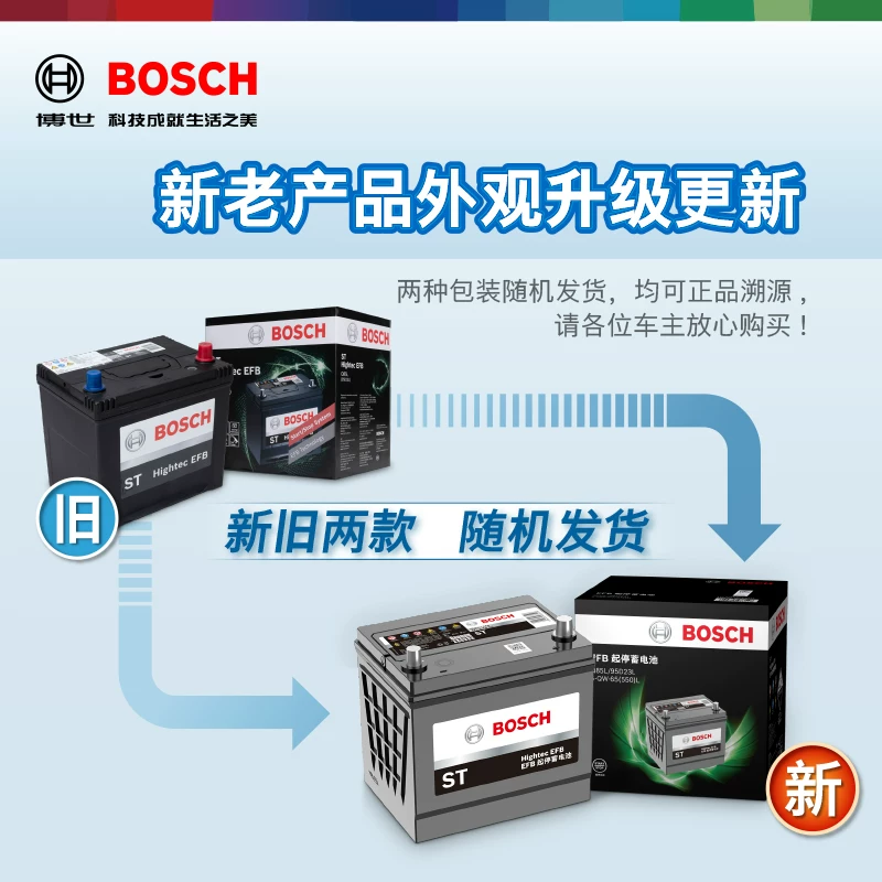 博世汽车电瓶 EFB LN2适配思域CRV雅阁XRV缤智宝来朗逸启停蓄电池